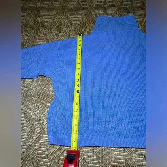 The Country Fair Boutique Women's Turtleneck Sweater, Periwinkle,SZ Small,Great - Picture 7 of 8